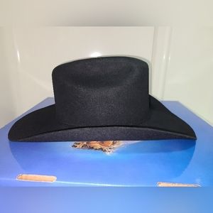 Stetson XXX 7⅛ Black Felt Cowboy Hat. Made in USA.